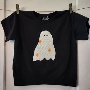 Hanes Black T-Shirt with Ghost Design